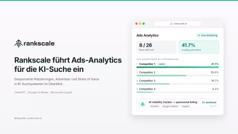 Rankscale Launches Ads-Analytics as ChatGPT Ads Expand to 31 EU Markets
